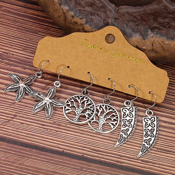 3 pairs/set Earrings Bohemian Style Jewelry X0X36213
