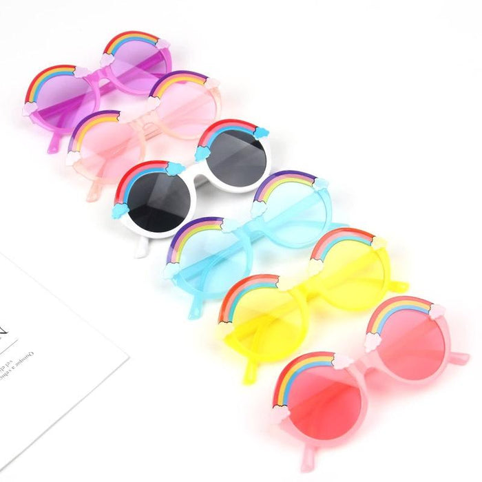 Children's Rainbow Sunglasses multicolor personality round frame