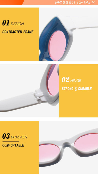 Exaggerated Personality Concave Frame Sunglasses