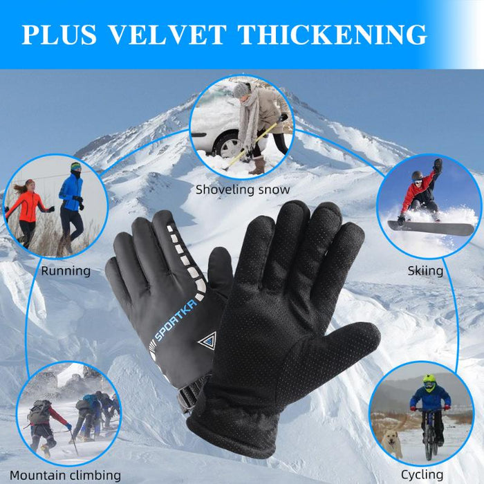 Men Waterproof Winter Cycling Windproof Outdoor Sport Ski Gloves