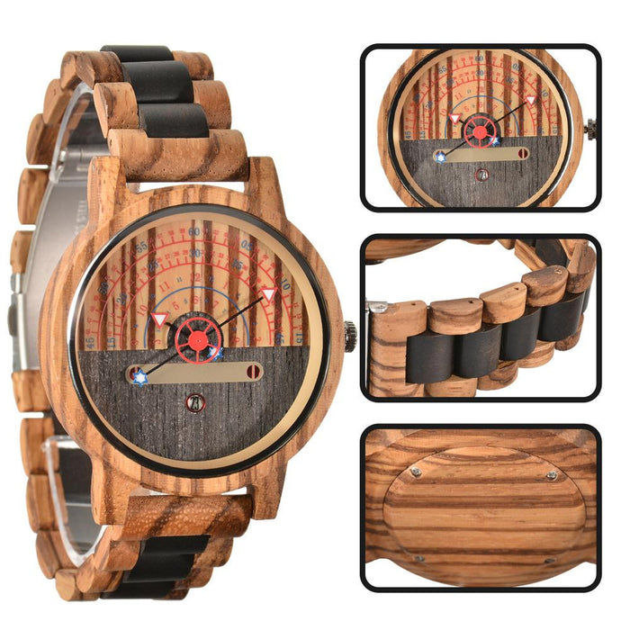 New Leisure Personality Trend Black Technology Concept Wooden Watch