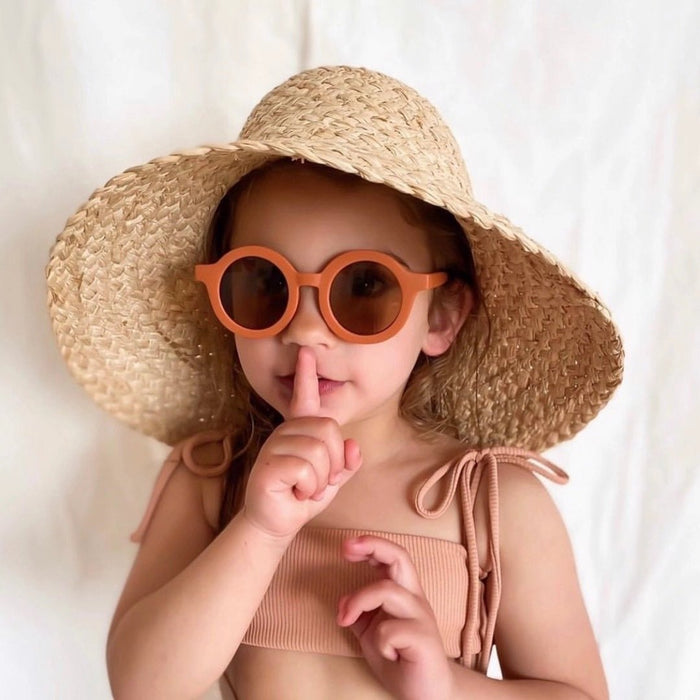 Children's retro fashion mirror UV400 Sunglasses