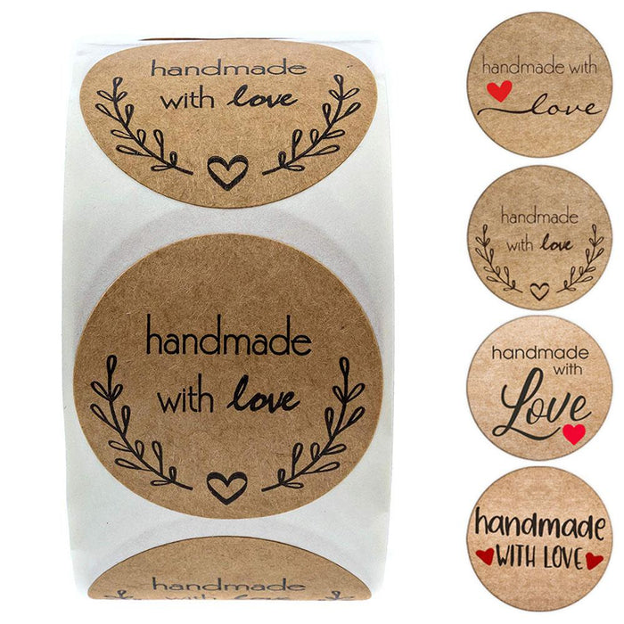 100-500pcs Vintage Kraft Paper Scrapbook Gift Stickers