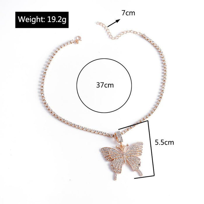 Butterfly Pendant Elegant Necklace