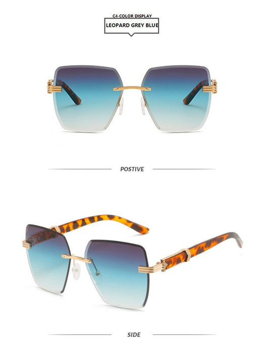 Frameless cut edge light luxury GRADIENT SUNGLASSES