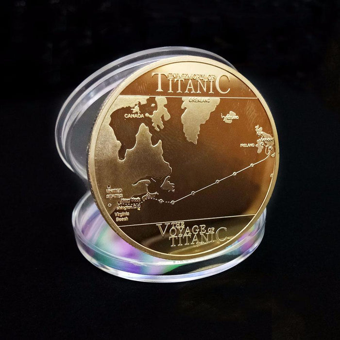 Gold Plated Coin Titanic Ship Collectible Coins