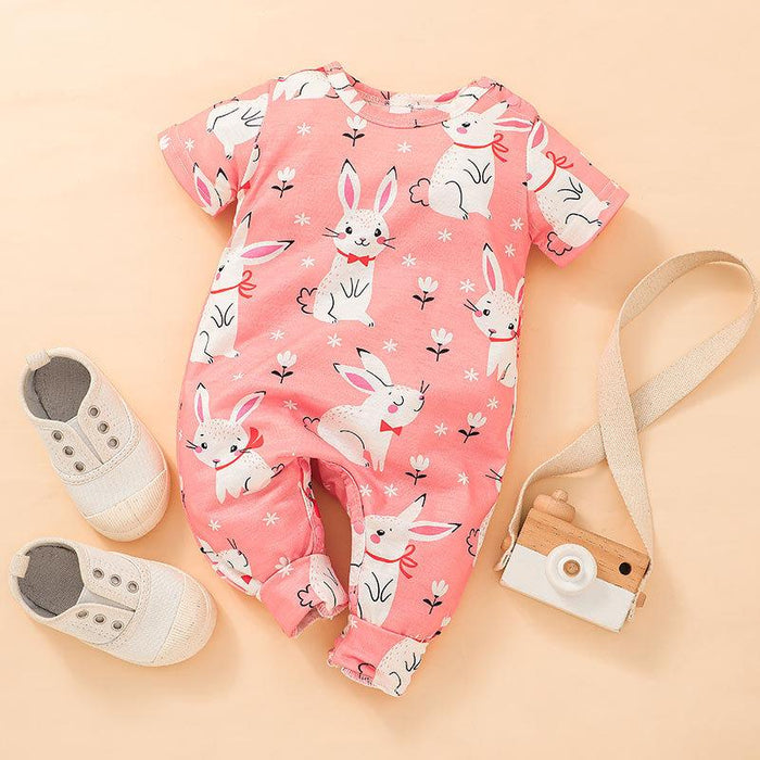 Baby Summer Rabbit Short Sleeved Jumpsuit