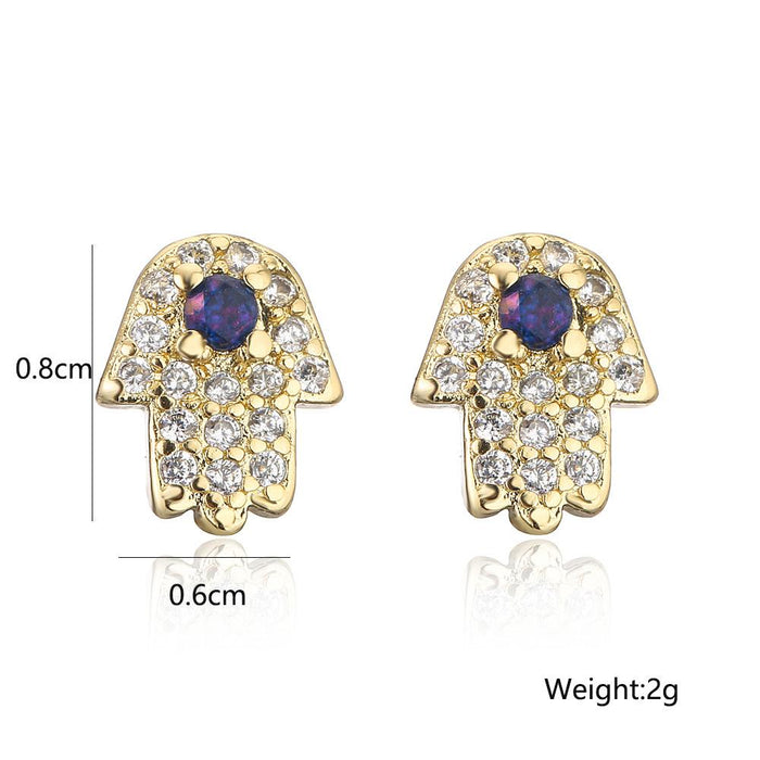 New Fashion Personality Palm Shaped Women's Stud Earrings