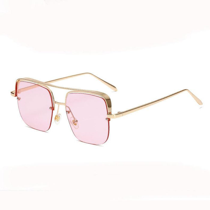 Fashionable Simple Decorative Plain Half Frame Sunglasses