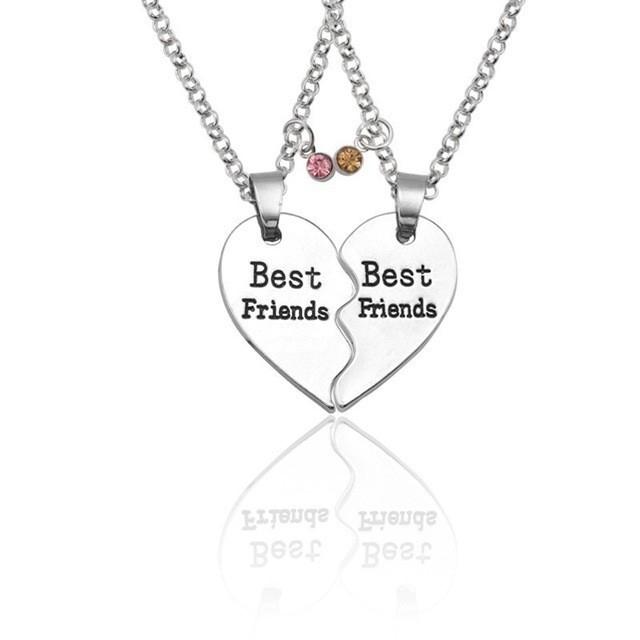 2 Pcs/ Set Best Friends Honey Love Couple Necklace