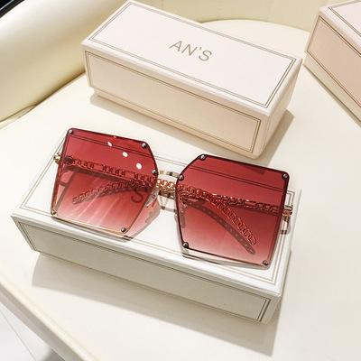 Metallic framed Tan Sunglasses