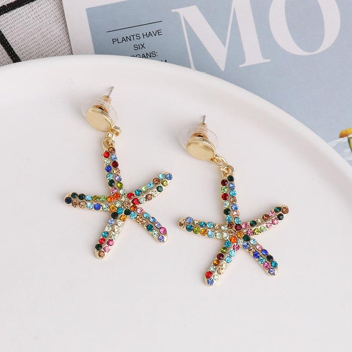 Fashion Women's Fashion Beach Accessories Earrings Inlaid Rhinestone