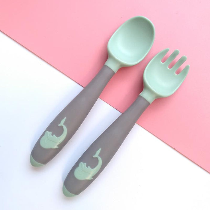 Bendable Silicone Spoon for Baby Utensils Set