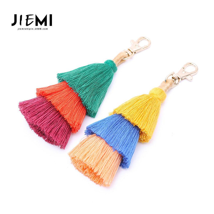 Handmade Creative Pendant Ethnic Style Tassel Keychain