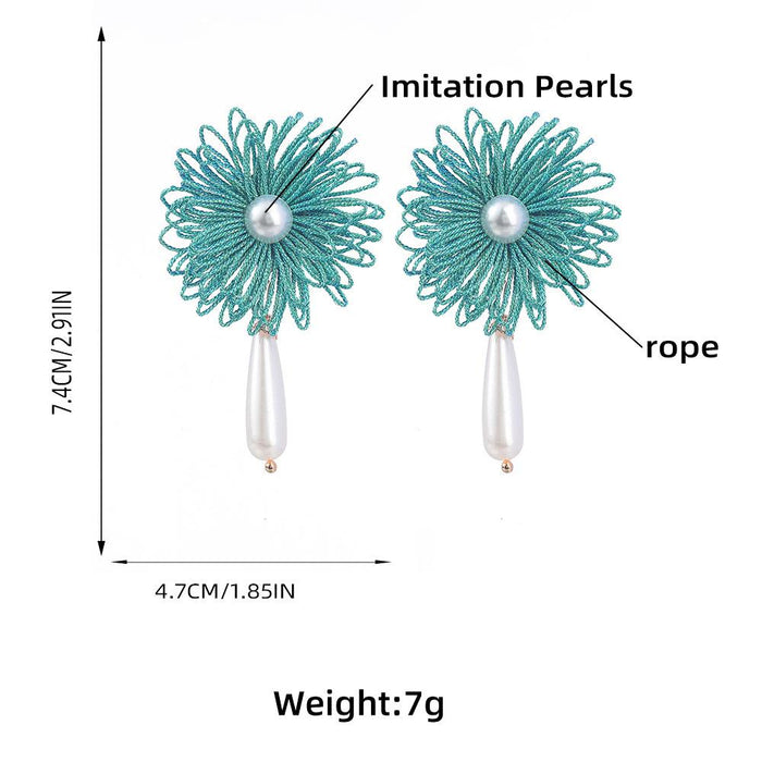 Fashion Multi-layer Hand Woven Flower Earrings