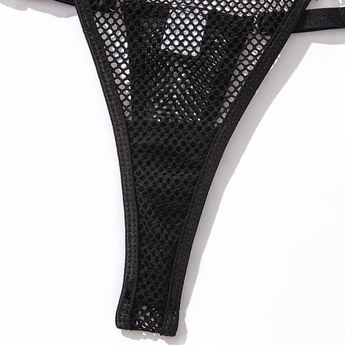 Women's Sexy Lingerie Mesh Backless Underwear Set