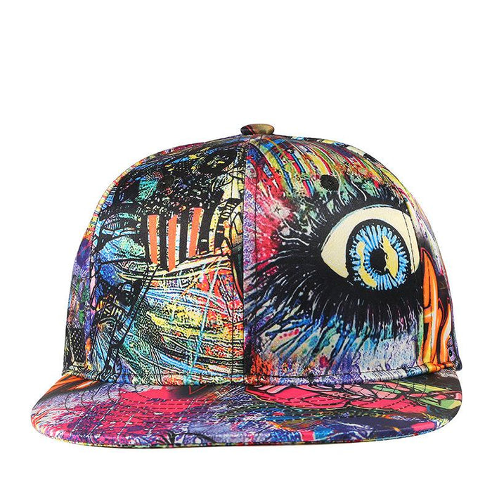 New 3d Graffiti Flat Edge Hip Hop Cap Baseball Cap