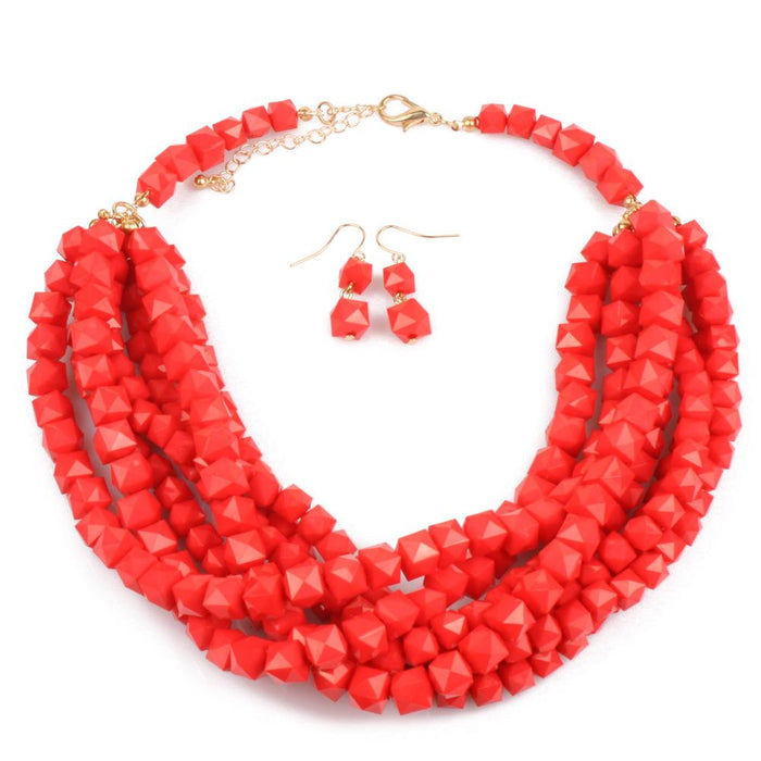 Ladies Jewelry Beaded Fashion Personality Layered Necklace