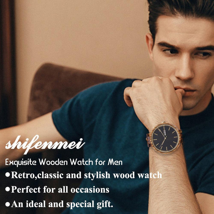 New Calendar Wooden Watch Men's Sports Watch Outdoor