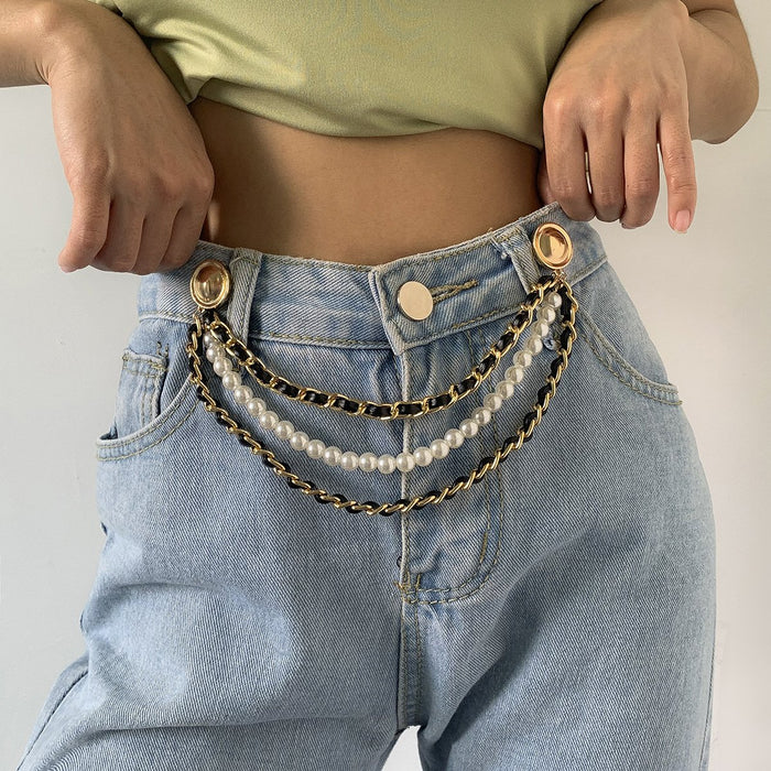 New Flannel Waist Chain Vintage Personality Body Chain