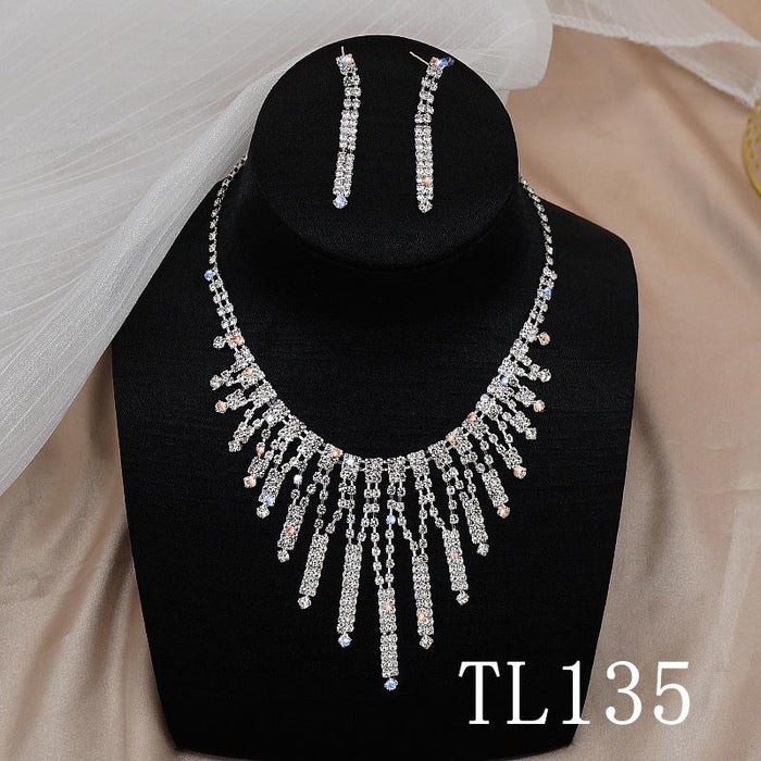 New women's Jewelry Wedding Dress Earrings Necklace Set