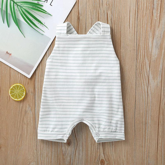 Boys and Girls Newborn Sleeveless Striped Bodysuit