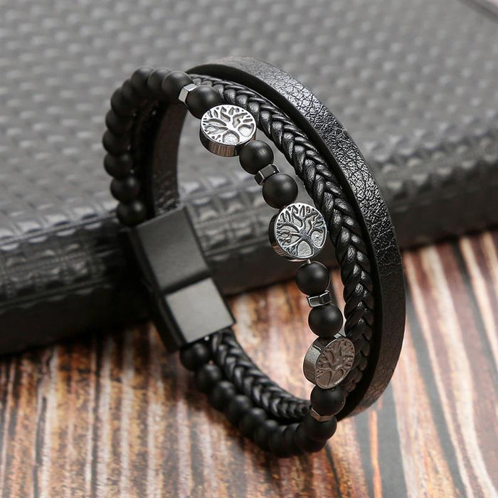 Geometric Gem Metal Patchwork Men'S Bracelets