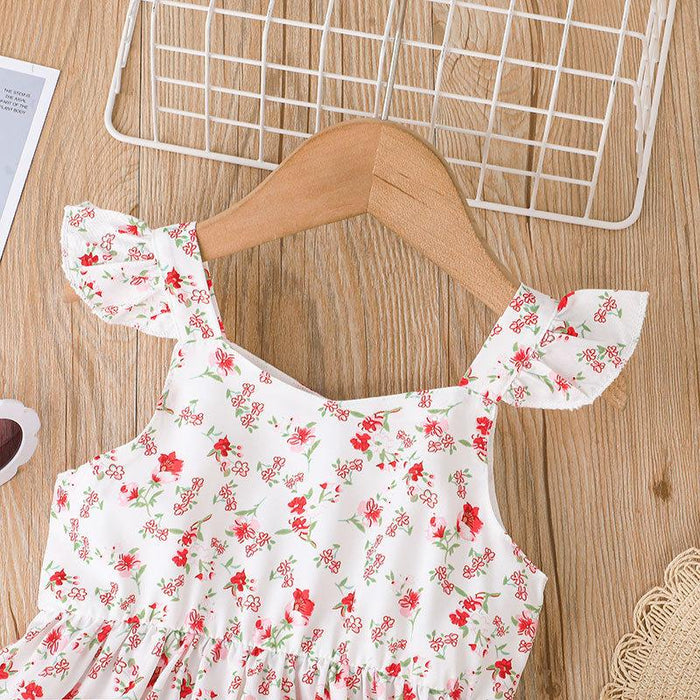 Sweet Girls Dress Summer Flower Skirt Children's Dress