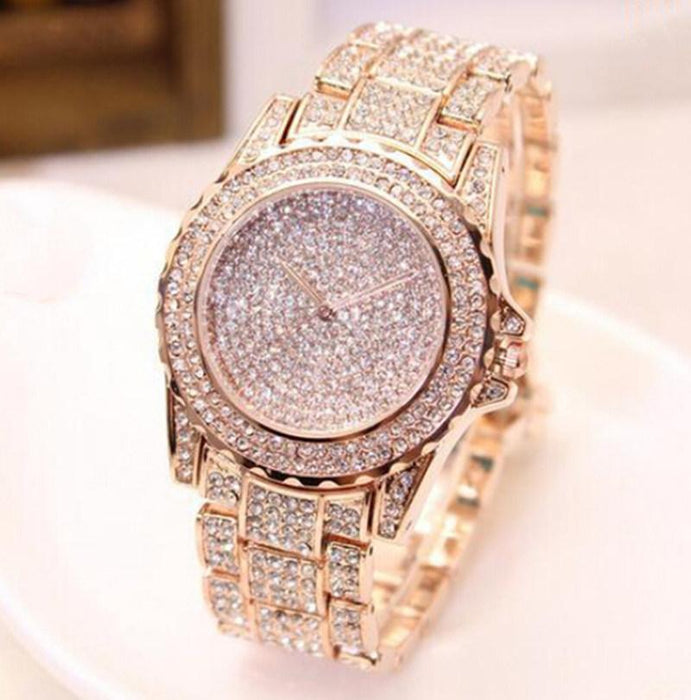 Women Wristwatch Inlaid Rhinestone Quartz Watch