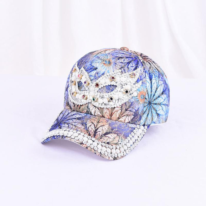 Summer Women's Maple Leaf Lace Handmade Beads Baseball Cap