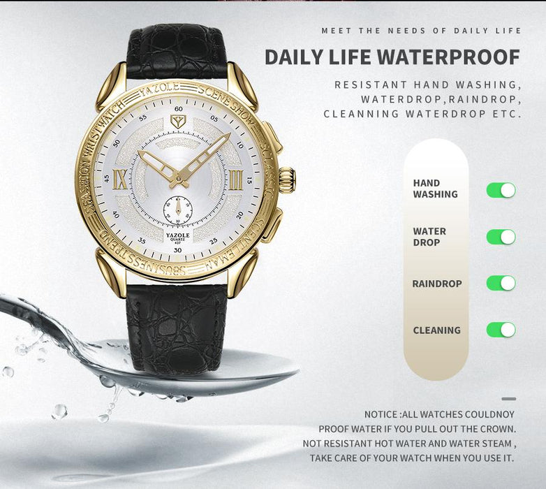 YAZOLE Men Watch 3ATM Waterproof Luminous Pointer Designer Fashion Business Watches
