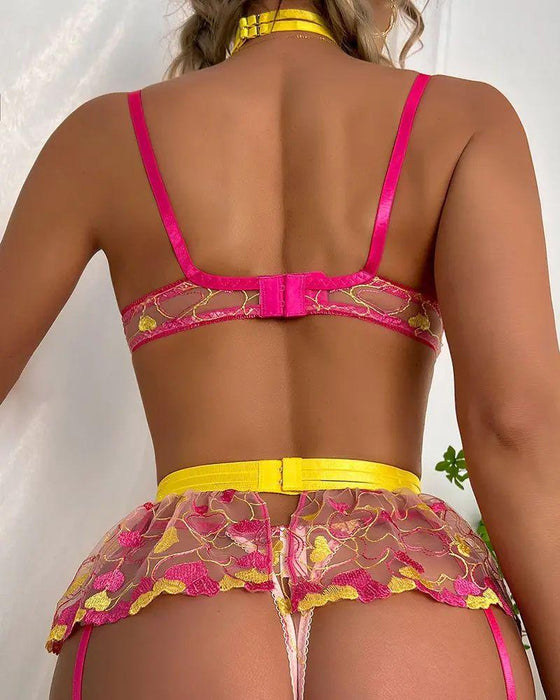 Women Sexy Lingerie Fashion Heart Embroidered Underwear