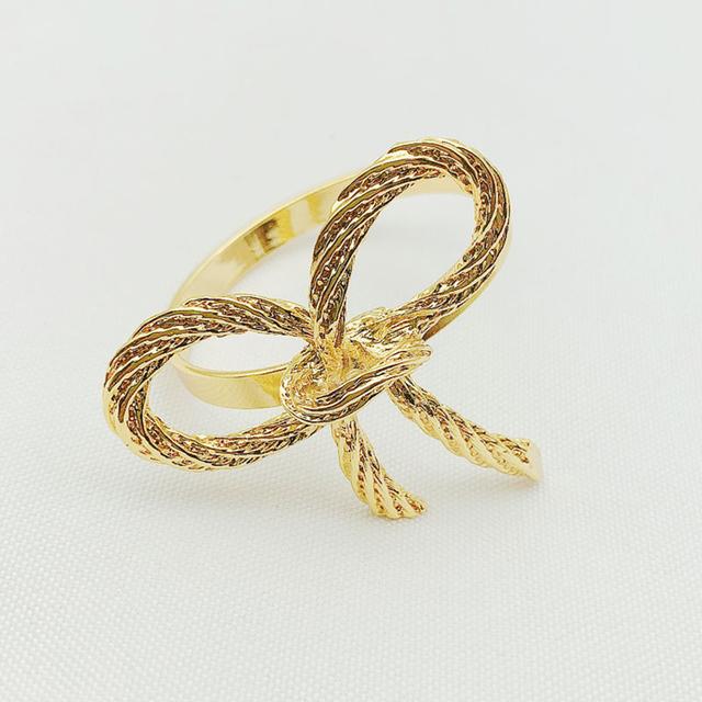 High-quality Cute Bow Pattern Napkin Ring For Bar Christmas Decoration