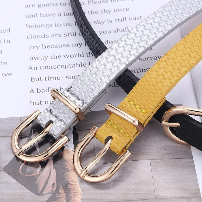 Women's Belt Decorative Dress With Needle Buckle Straw Belt