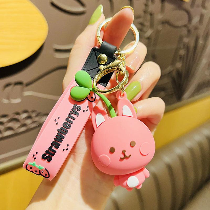 Cartoon Animal Doll Fashion Car Keychain