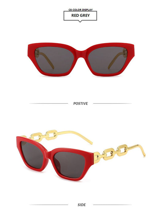 Chain hip hop square Sunglasses