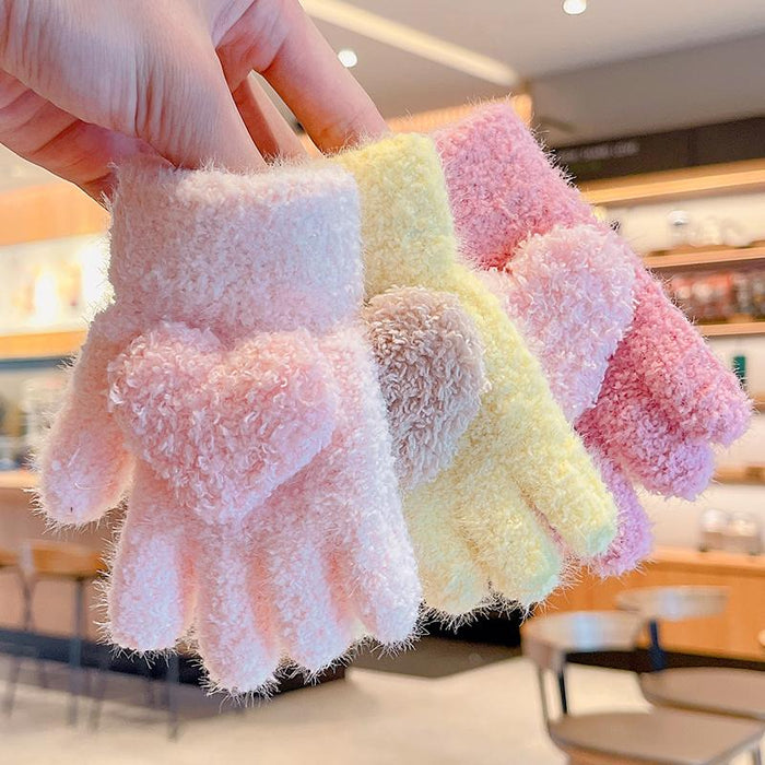 0-3 Years Old Winter Baby Cute Knitting Cartoon Gloves