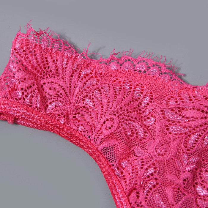 Women Fashion Lace Stitching Underwear Sexy Lingerie Set