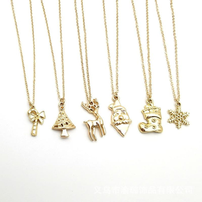 Vintage Charm Christmas Pendant Necklace