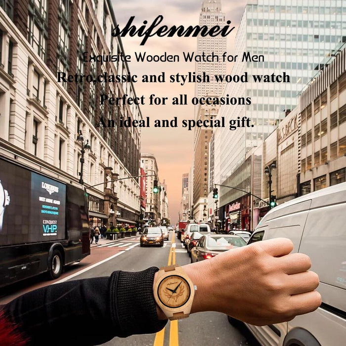 New Simple Fashionable Bamboo Wood Neutral Wood Quartz Watch