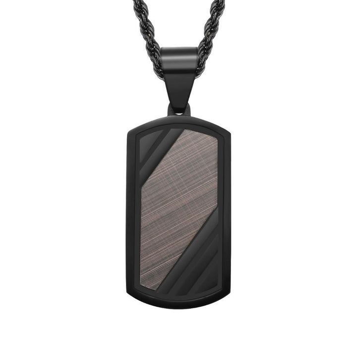 Novel Men's Bronze Stainless Steel Pendant Necklace