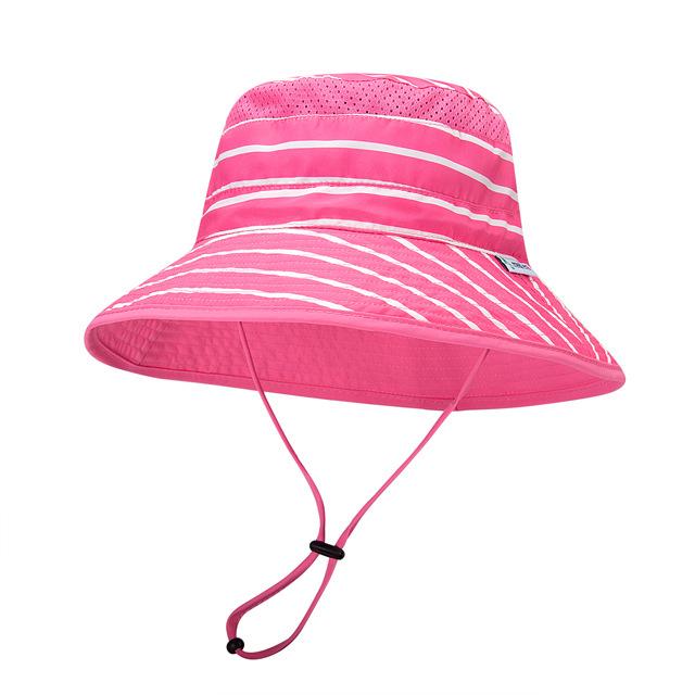 Children's Anti Ultraviolet Sunscreen Striped Bucket Hat