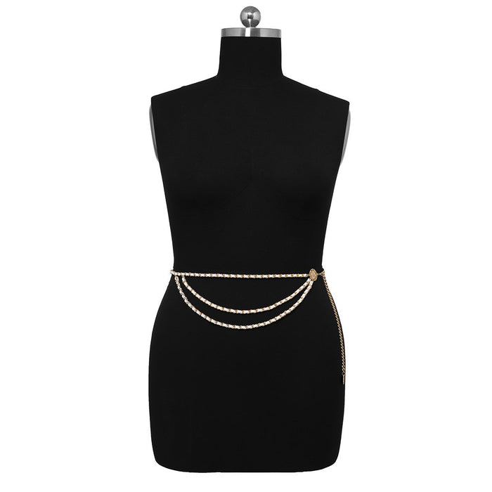 Sexy Flannel Waist Chain Women's Retro Body Chain