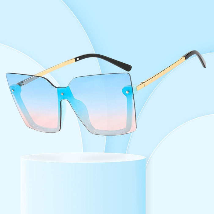 Lower half frame one piece Sunglasses