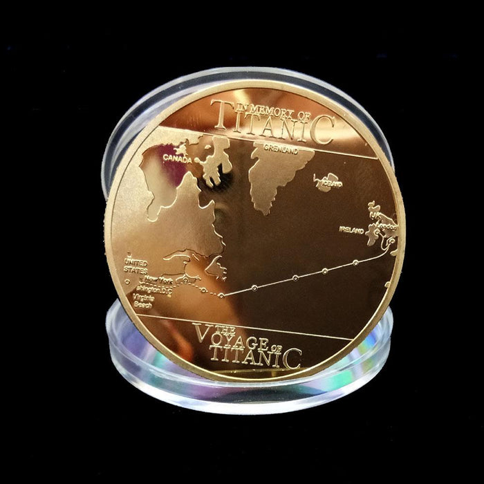 Gold Plated Coin Titanic Ship Collectible Coins