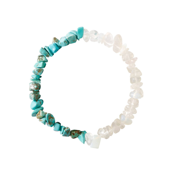 Natural Stone Beaded Crystal Bracelet