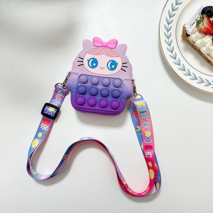 Rainbow Cloud Coin Purse Toy Silicone Diagonal Span