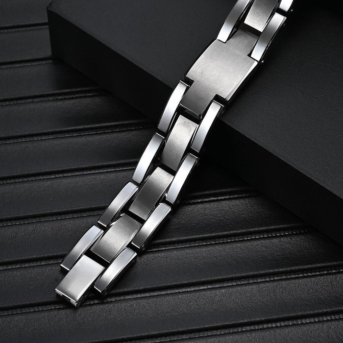 Fashion Simple Men's Beveled Tungsten Steel Bracelet Jewelry