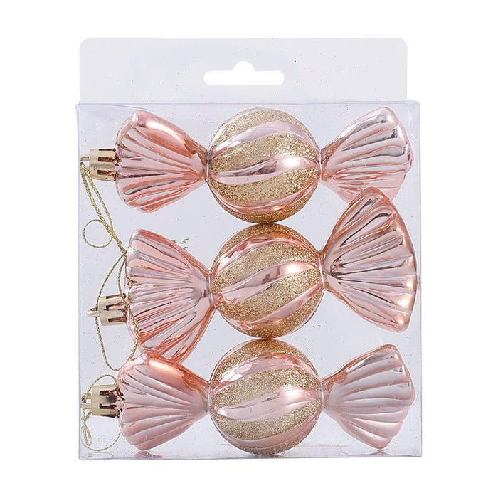 3pcs/Box Christmas Ball Ornament Balice Ice Cream Candy