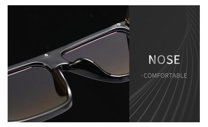 Retro square walk show large frame sunglasses